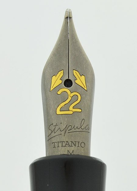 Stipula Ventidue 22 Fountain Pen - Greggio Yellow, Rhodium Trim